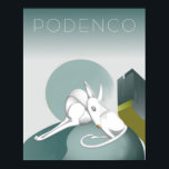 Póster Podenco Personalizado perro Art Deco Gris y Blanco<br><div class="desc">Este diseño Art Deco Podenco presenta el encanto de una época pasada, combinado con la elegante belleza del enrejado ibicenco. La pared decorativa perfecta para cualquier amante de la vista, este poster se puede personalizar para cambiar la palabra "Podenco" en la parte superior. Puedes poner el nombre de tu perro...</div>