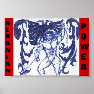 Póster poder albanés