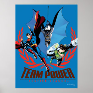 Póster Poder de equipo de la Liga de la Justicia