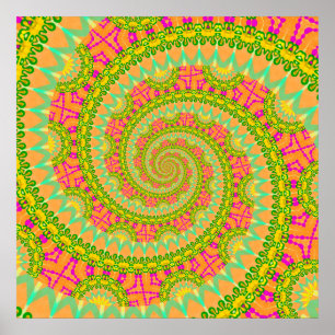 Póster Poder de Flor Espiral SOLEADO