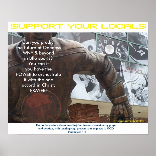 Póster Poder de la oración de los hinchas a los jugadores (Frente)