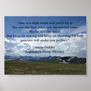 Póster Poder del Chica de citas Inspirador Annie Oakley