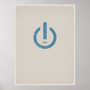Póster Poder en el poster minimalistic
