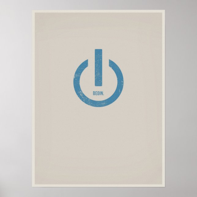 Póster Poder en un poster minimalista (Frente)