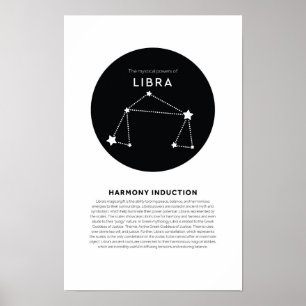 Póster Poder místico del Poster de Astrología Libra Zodia