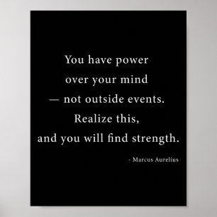 Póster Poder sobre tu mente Marcus Aurelius Stoic Philoso