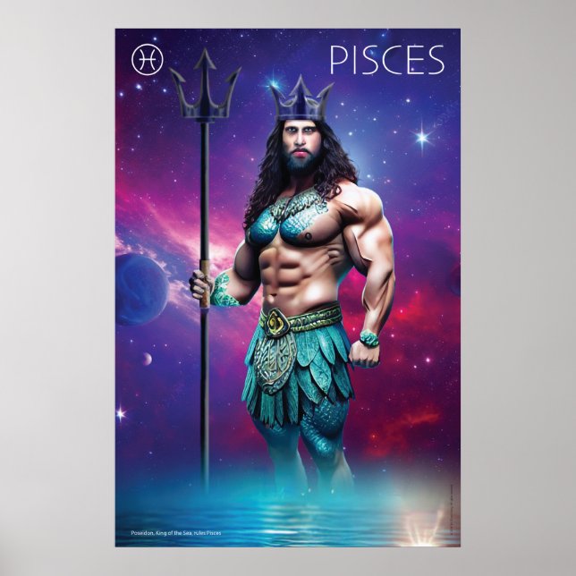 Póster Poder Zodiaco: Pisces (Frente)