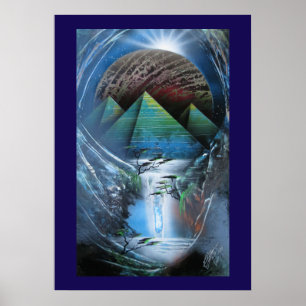 Póster Poderosa poster de pirámides