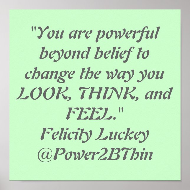 Póster Poderoso más allá de la creencia (Frente)