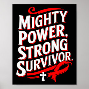 Póster Poderoso Poderoso Superviviente Fuerte Conciencia