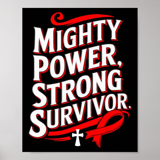 Póster Poderoso Poderoso Superviviente Fuerte Conciencia  (Frente)