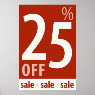 Póster Poderoso Rótulo 25% OFF VENTA - poster de ventas m