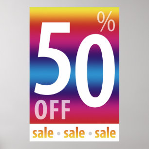 Póster Poderoso Rótulo 50% OFF   Colorido