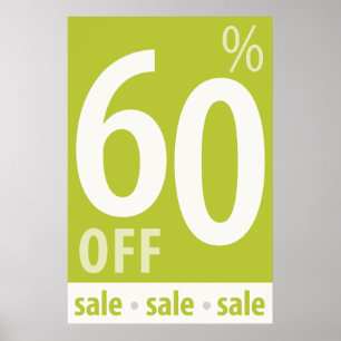 Póster Poderoso Rótulo 60% OFF VENTA - poster de ventas m
