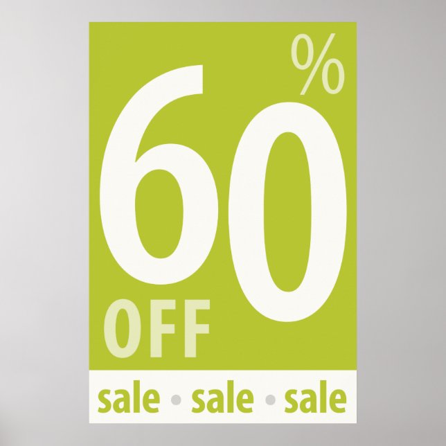 Póster Poderoso Rótulo 60% OFF VENTA - poster de ventas m (Frente)