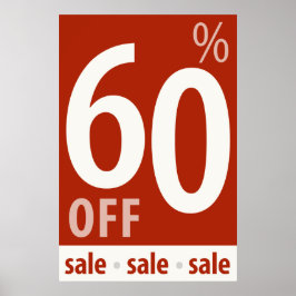 Póster Poderoso Rótulo 60% OFF VENTA - poster de ventas m