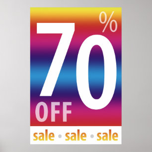 Póster Poderoso Rótulo 70% OFF Colorido