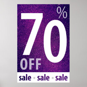 Póster Poderoso Rótulo 70% OFF   Purpurina morado