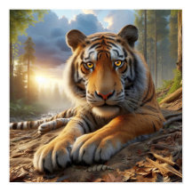 Poderoso tigre de Bengala en la selva salvaje