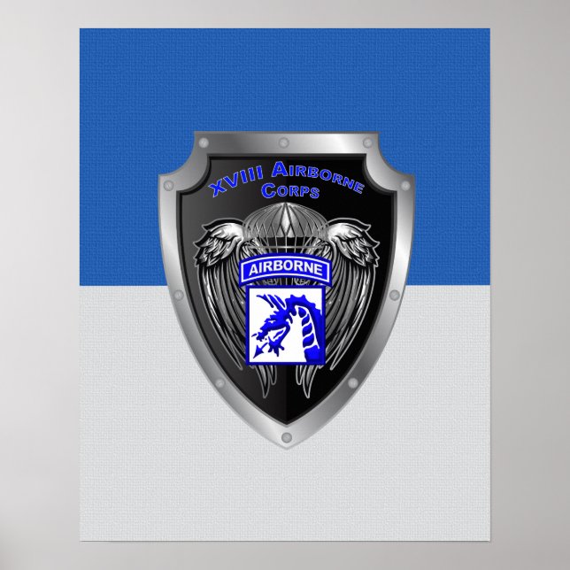 Póster Poderosos XVIII Cuerpos Aéreos (Frente)