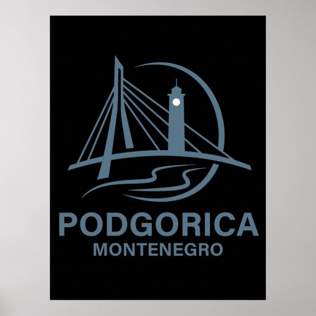 Póster Podgorica Montenegro Europa (Frente)