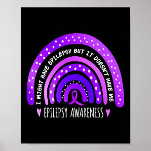 Póster Podría Tener Epilepsia De Conciencia Púrpura Costi