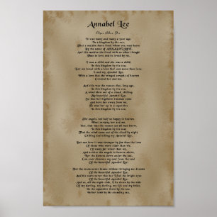 Póster Poe, Annabel Lee