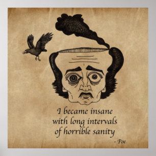 Póster Poe demente