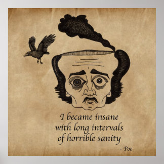 Póster Poe demente