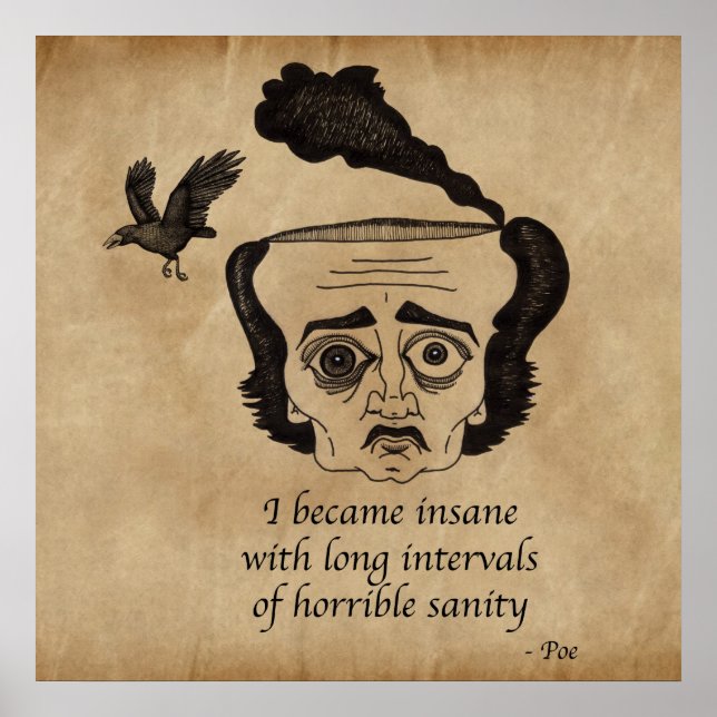 Póster Poe demente (Frente)