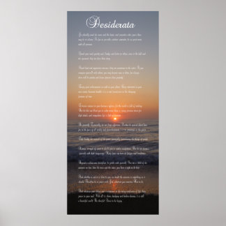 PÓSTER POEM DESIDERATA