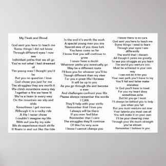 Póster Poem for parents of kids with Aspergers syndrome