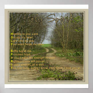 Póster Poema artístico - HOLY SPIRIT