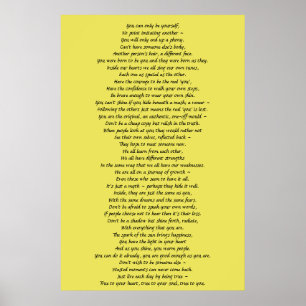 Póster Poema artístico mural para fomentar el valor de un