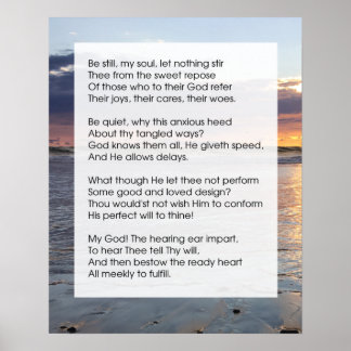 Póster Poema: Be Still
