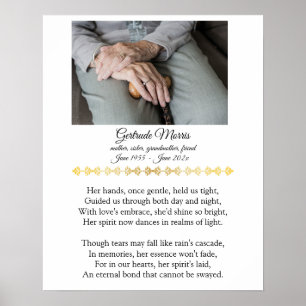 Póster Poema conmemorativo de la abuela con foto
