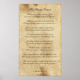 Póster Poema conmemorativo de mascota en cartel con efect