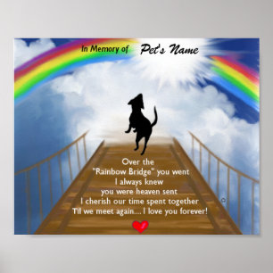 Póster Poema conmemorativo del puente arco iris para perr