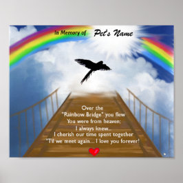 Póster Poema conmemorativo del puente arcoiris para aves