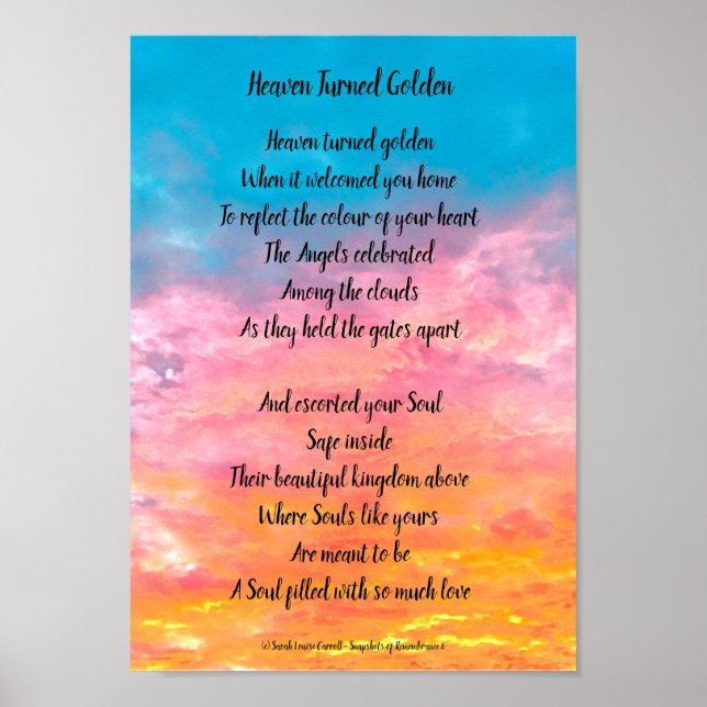 Póster poema conmemorativo poster - El cielo se convirtió (Frente)