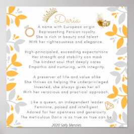 Póster Poema "Daria"