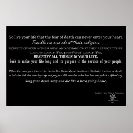 Póster Poema de Acto de Valor - Poema de Tecumseh