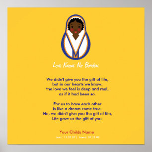 Póster Poema de adopción - África