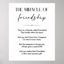 Póster Poema de amistad, regalo inspirador de amigo, cita