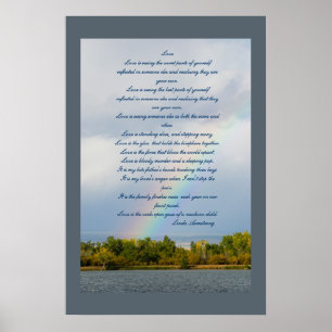 Póster Poema de amor con Poster fotográfico arcoiris