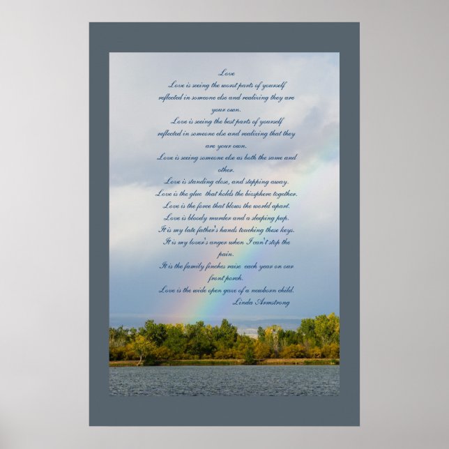 Póster Poema de amor con Poster fotográfico arcoiris (Frente)