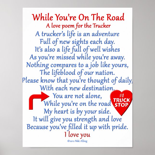 Póster Poema de amor de camionero (Frente)