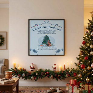 Póster Poema de amor del abrazo de Navidad
