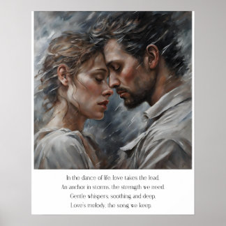 Póster Poema de amor romántico San Valentín