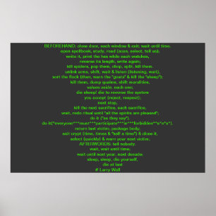 Póster Poema de Black Perl (Larry Wall)